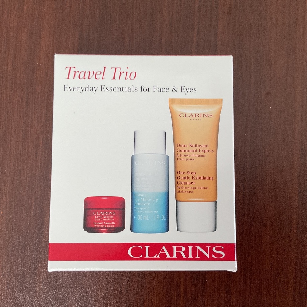 Clarins travel trio